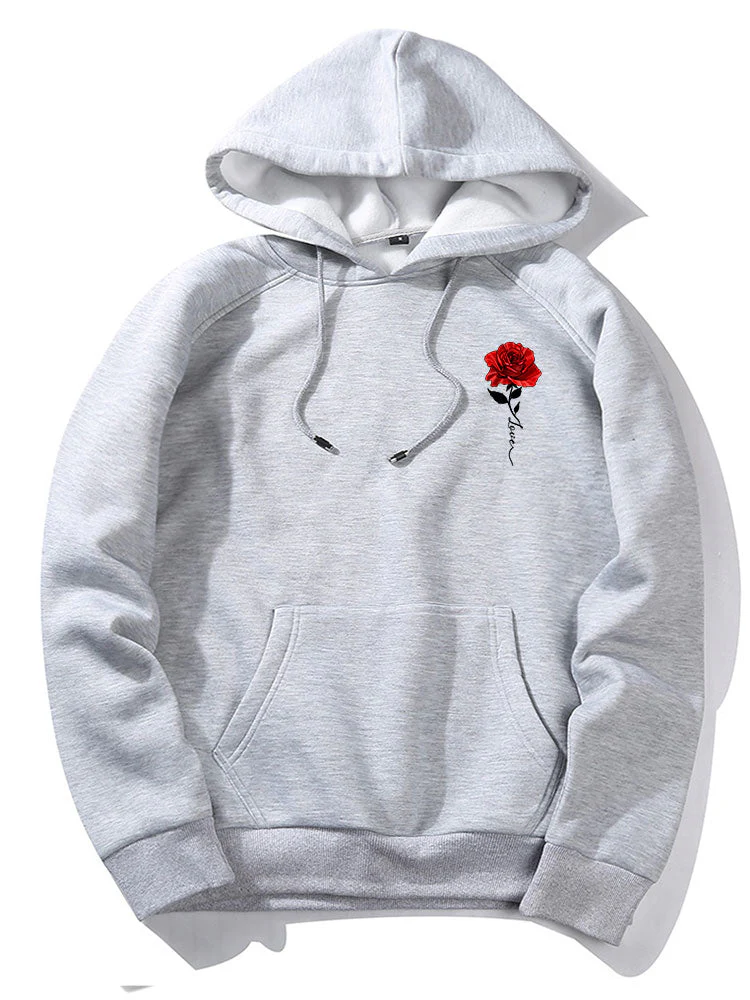 Xzavier | Rose Love Print Hoodie - Image 6