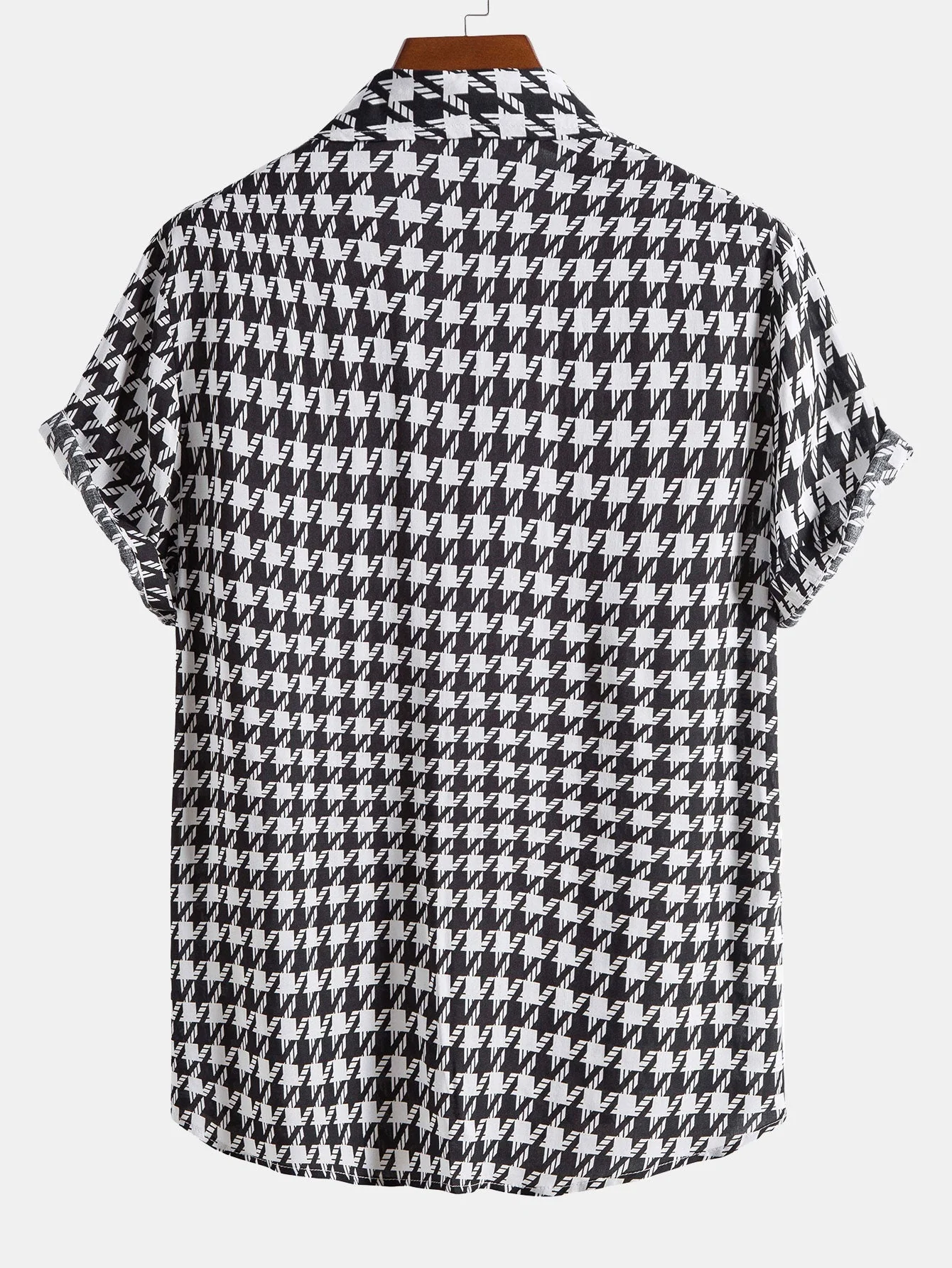 Yago® | Black And White Geometric Print Shirt - Image 2