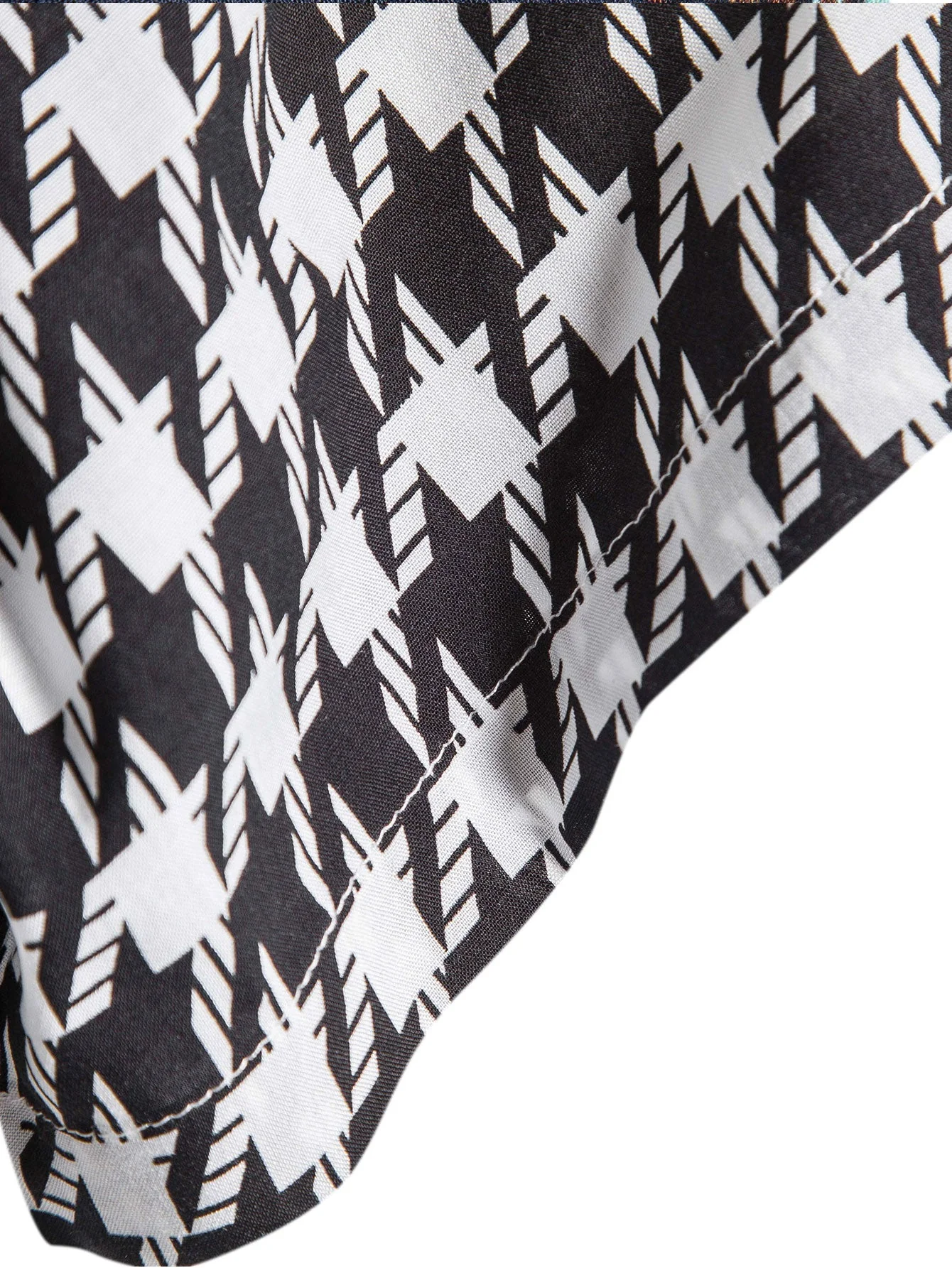 Yago® | Black And White Geometric Print Shirt - Image 5