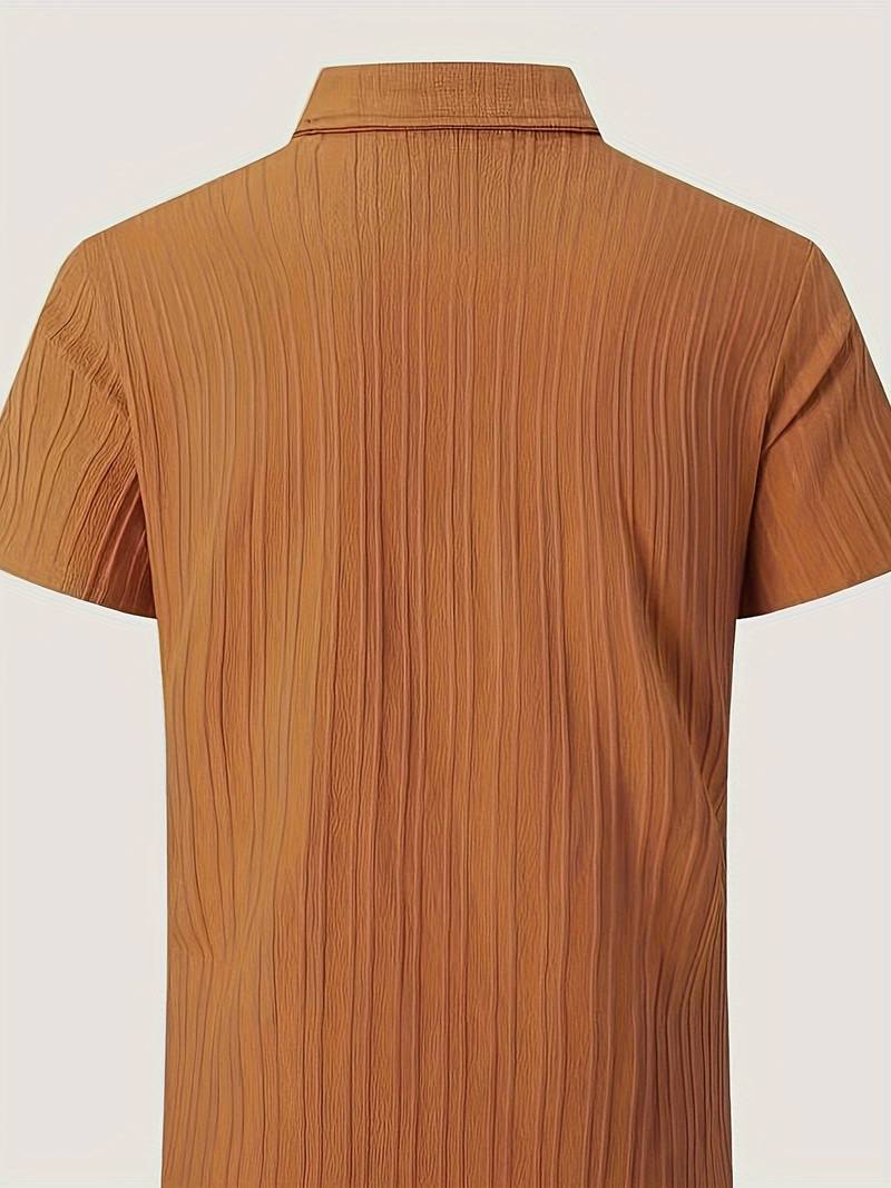 Yago® | Ribbed Short-Sleeved Blouse With Button Placket - Image 20