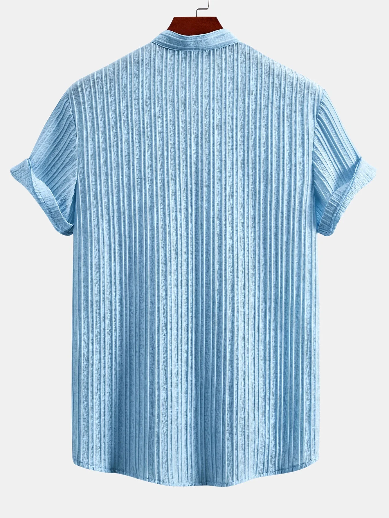 Yann® | Textured Stand Collar Shirt - Image 6