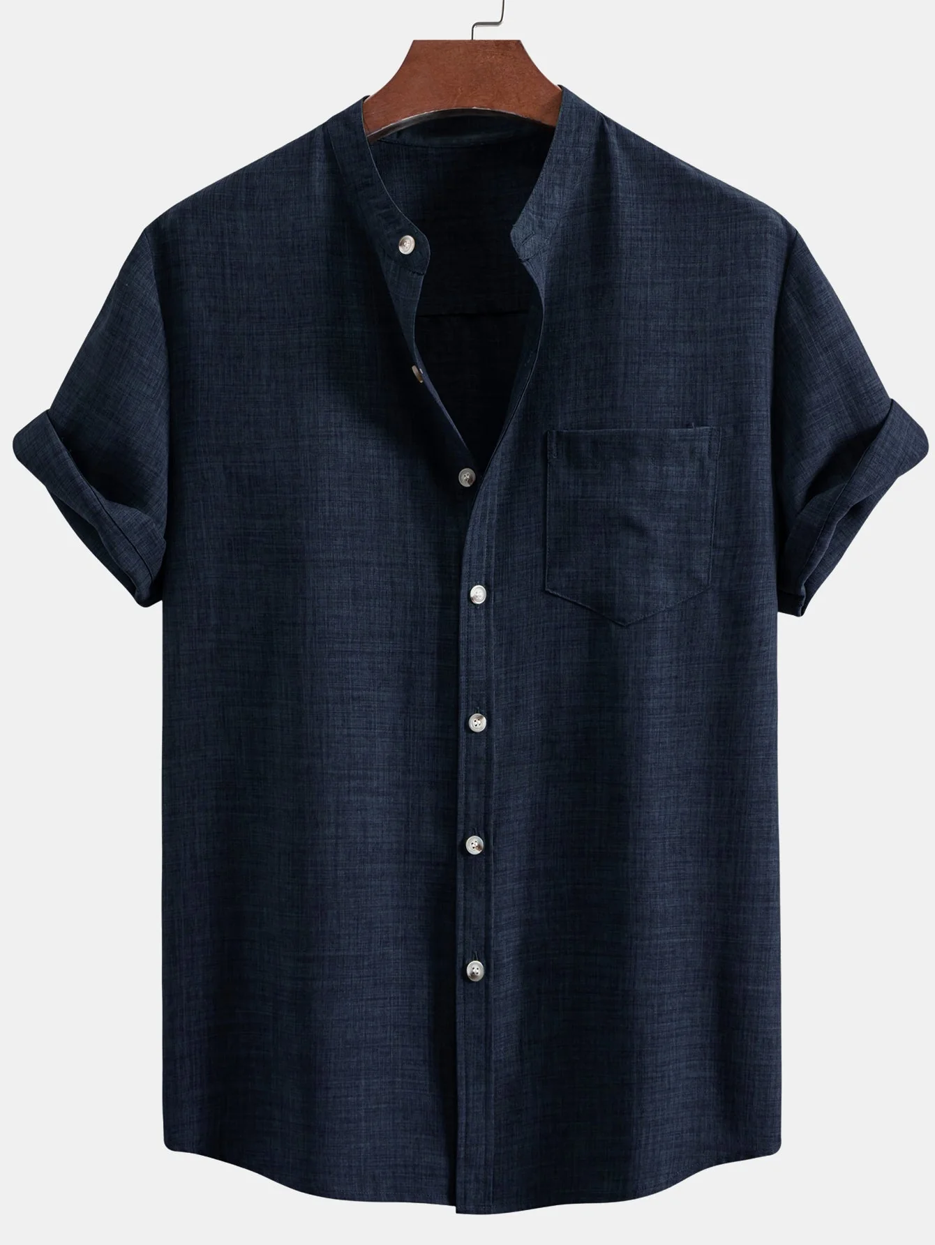 Yared® | Short Sleeve Stand Collar Shirt - Image 3