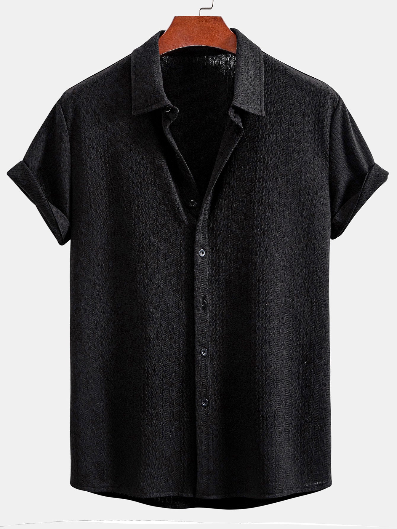 Yasser® | Muscle Fit Jacquard Textured Shirt - Image 3