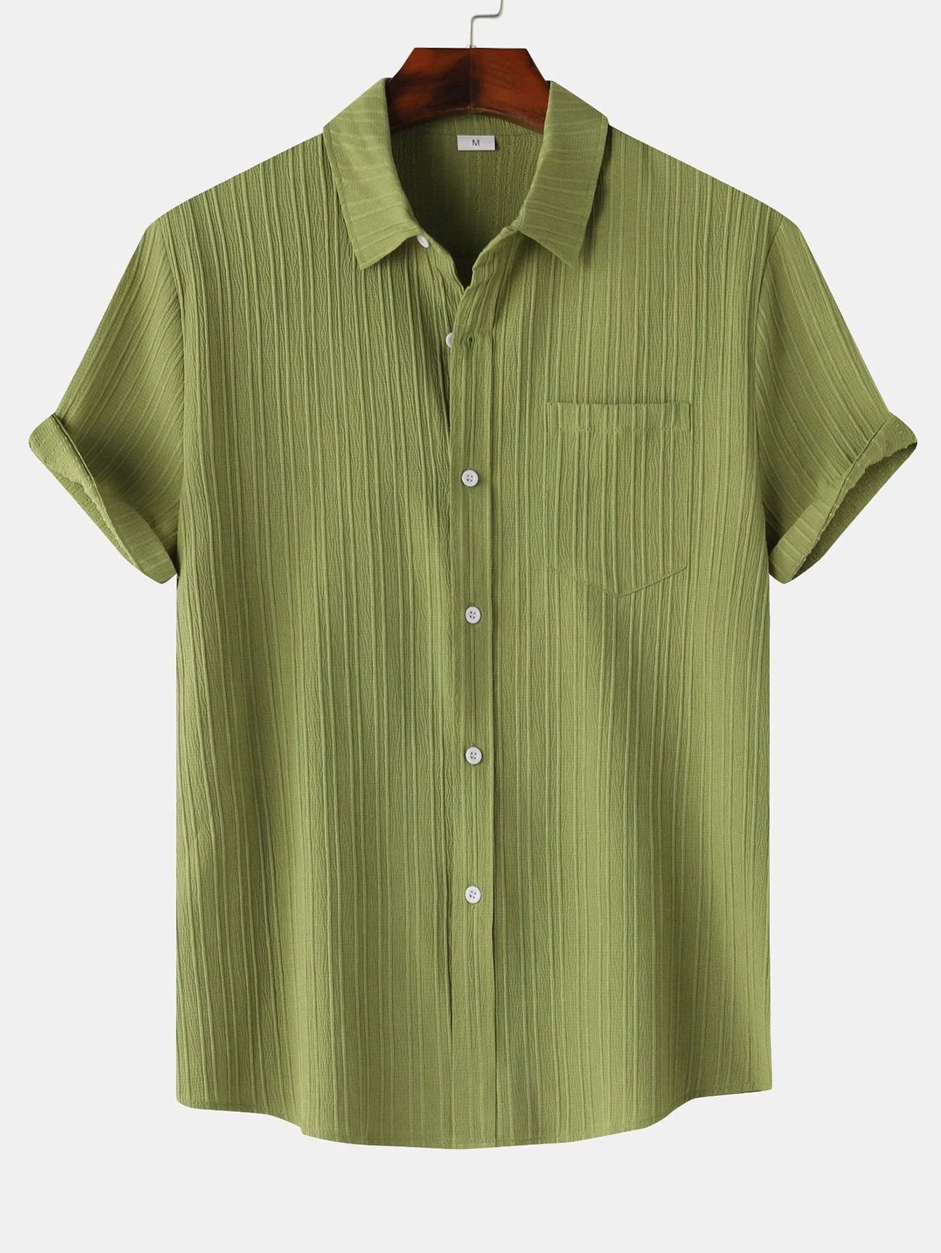 Yerai® | Textured Button Up Shirt - Image 10