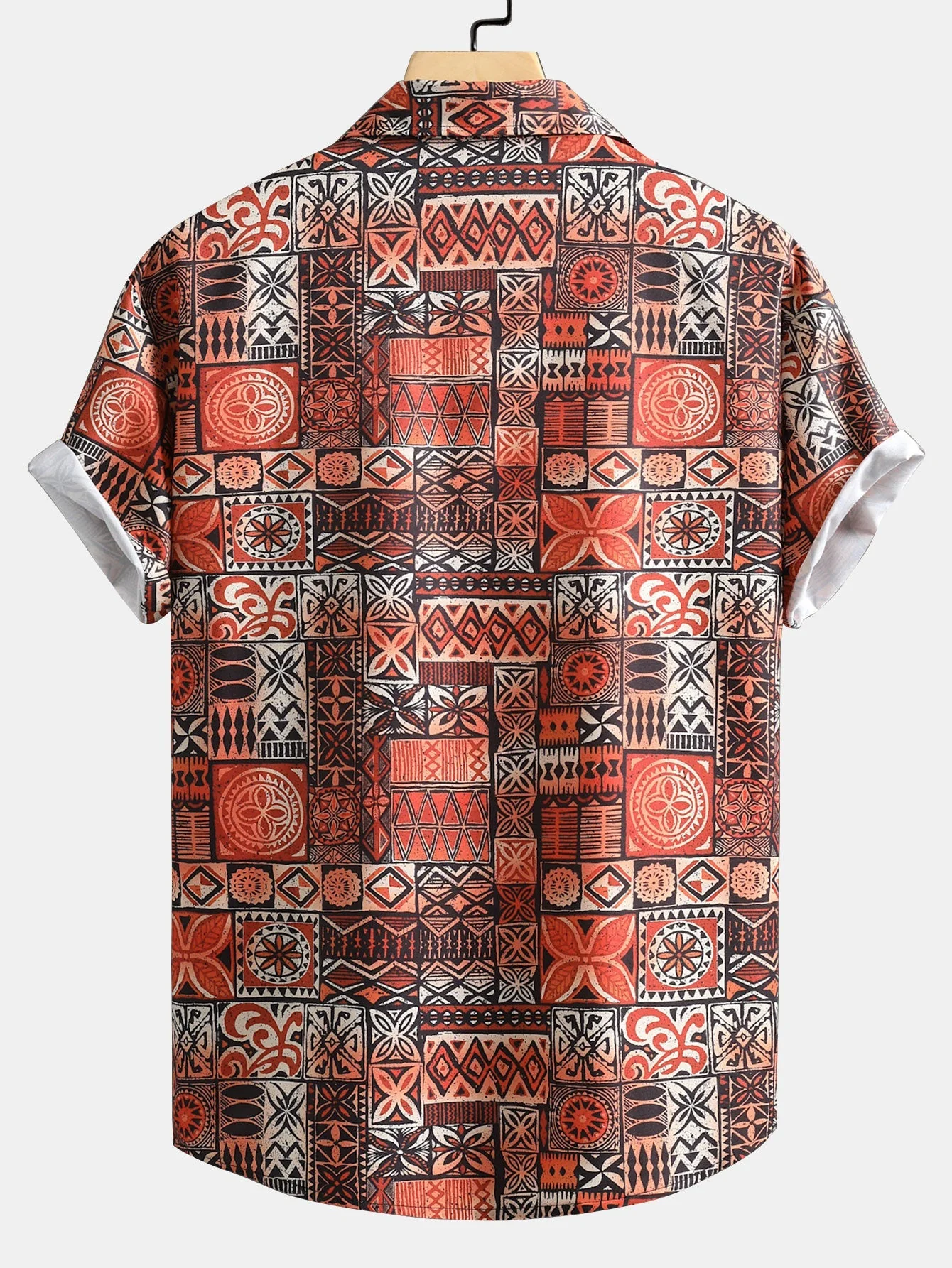 Yonathan® | Patchwork Print Button Up Shirt - Image 4