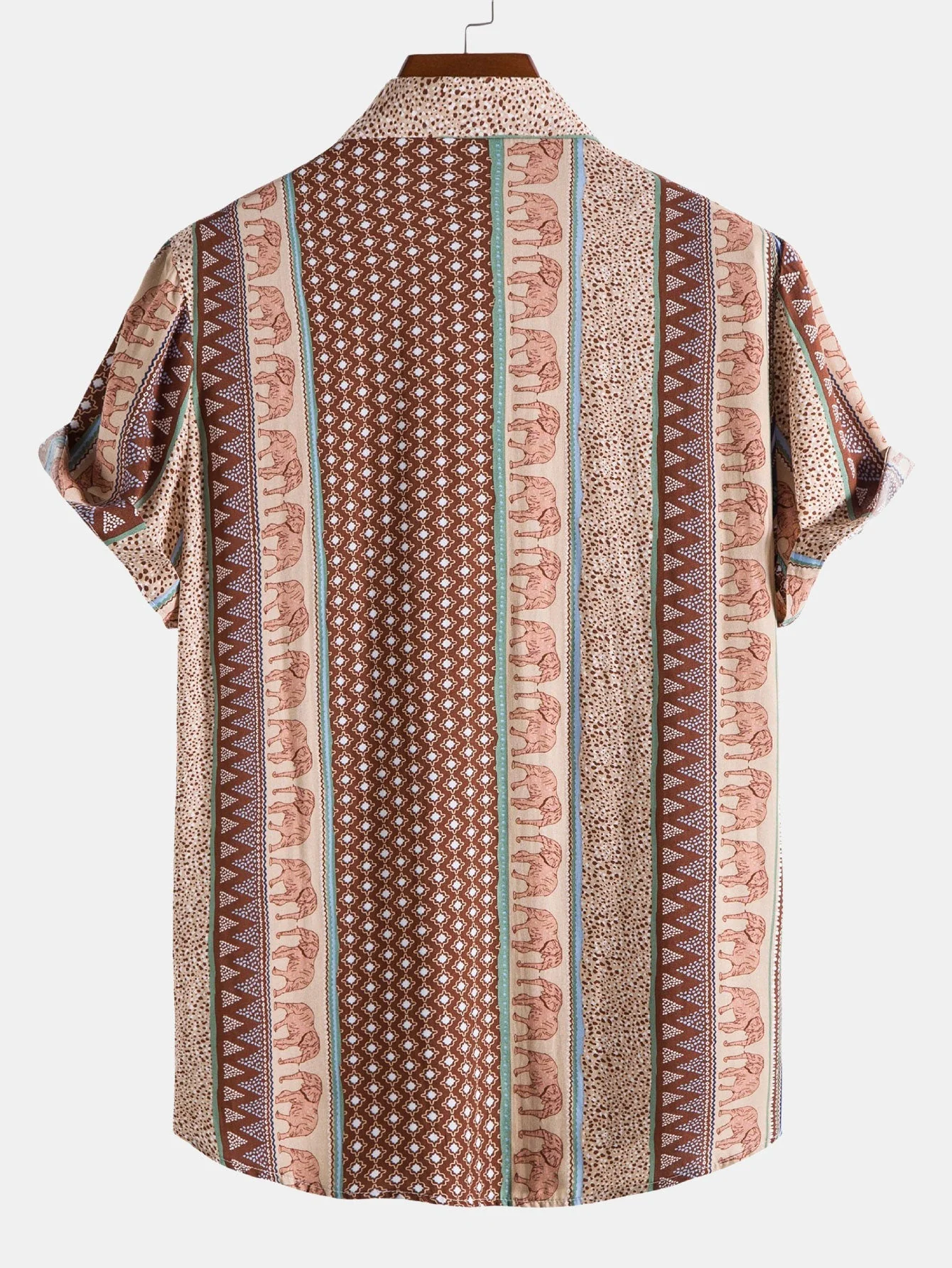 Yosef® | Elephant Geometric Print Shirt - Image 4