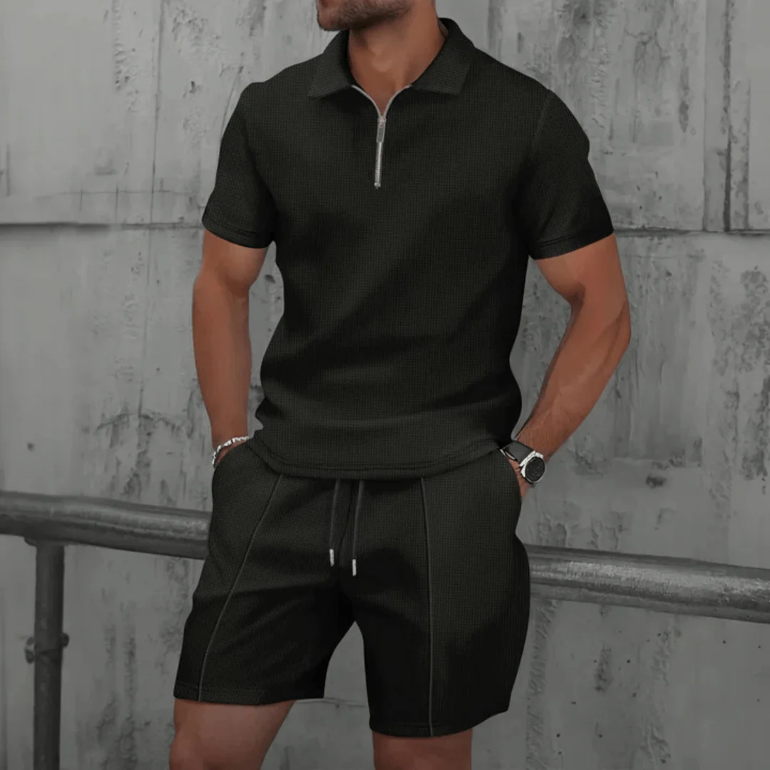 Youssef | Men's Cotton Co-ord Set – Polo & Shorts Combo - Image 6