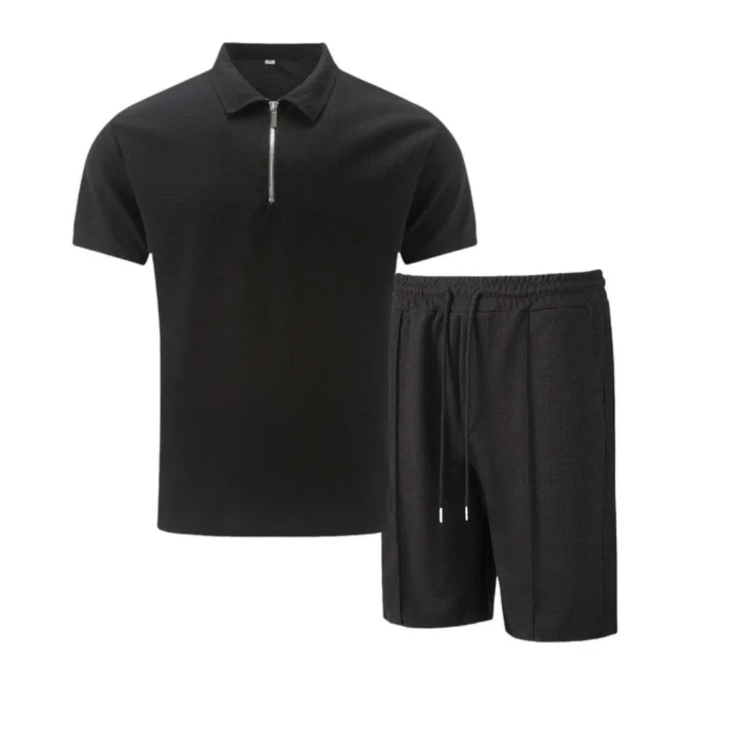 Youssef | Men's Cotton Co-ord Set – Polo & Shorts Combo - Image 7
