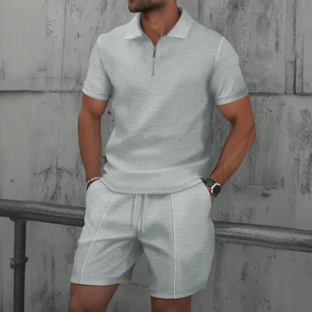 Youssef | Men's Cotton Co-ord Set – Polo & Shorts Combo - Image 9