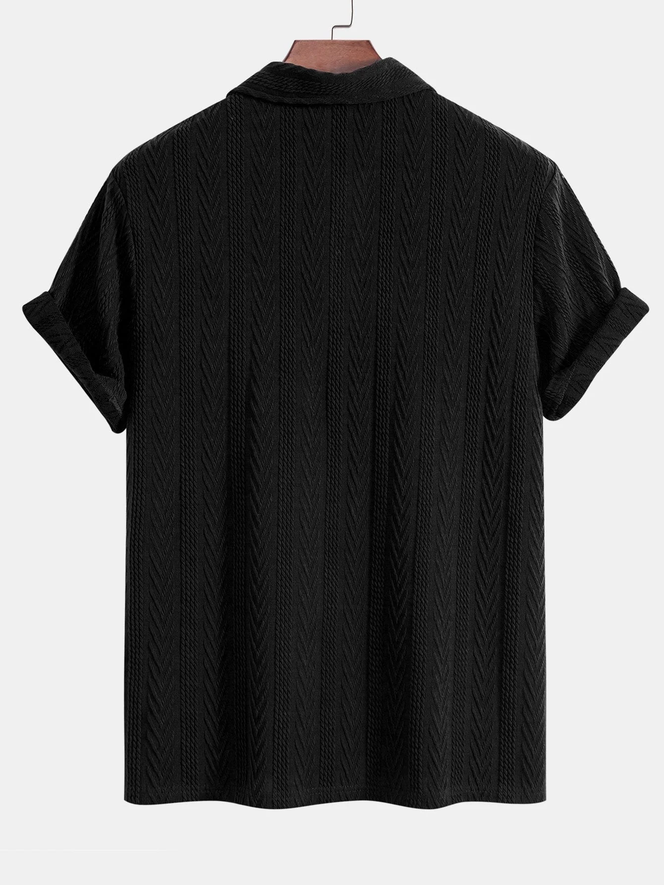 Yovanni® | Knitted Geometric Jacquard Polo - Image 6