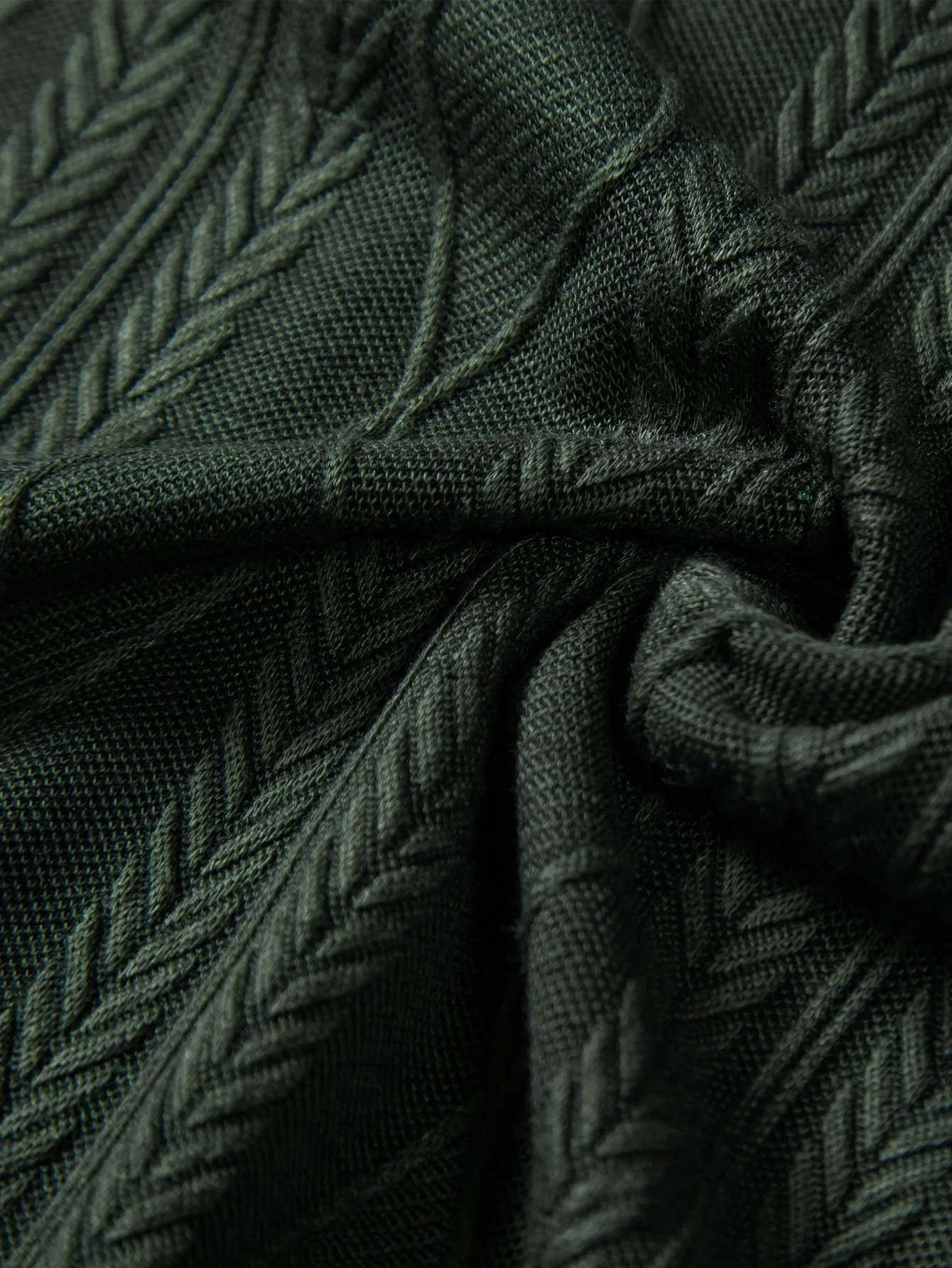 Ysidro® | Knitted Geometric Rhombus Jacquard Cuban Shirt - Image 8