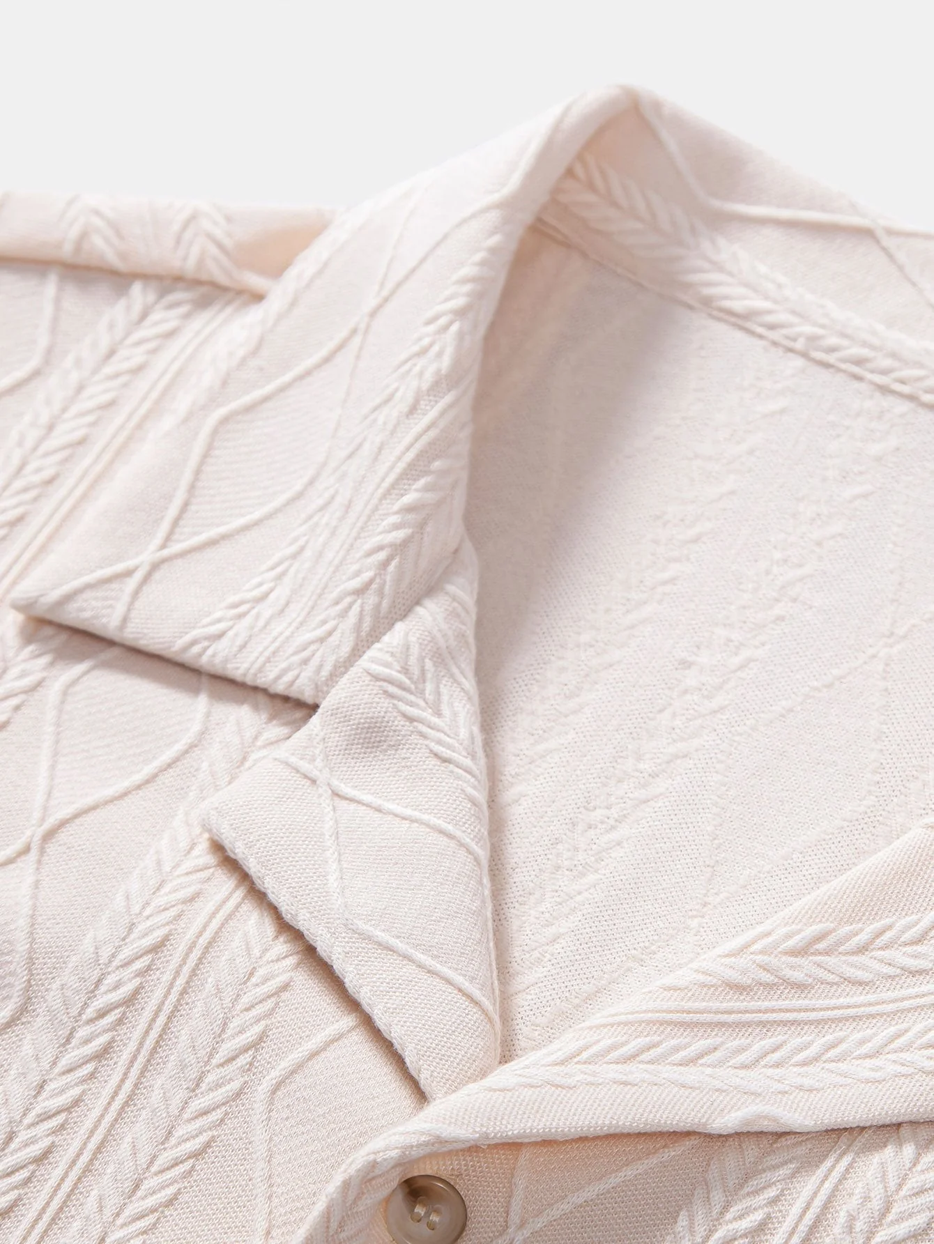 Ysidro® | Knitted Geometric Rhombus Jacquard Cuban Shirt - Image 9