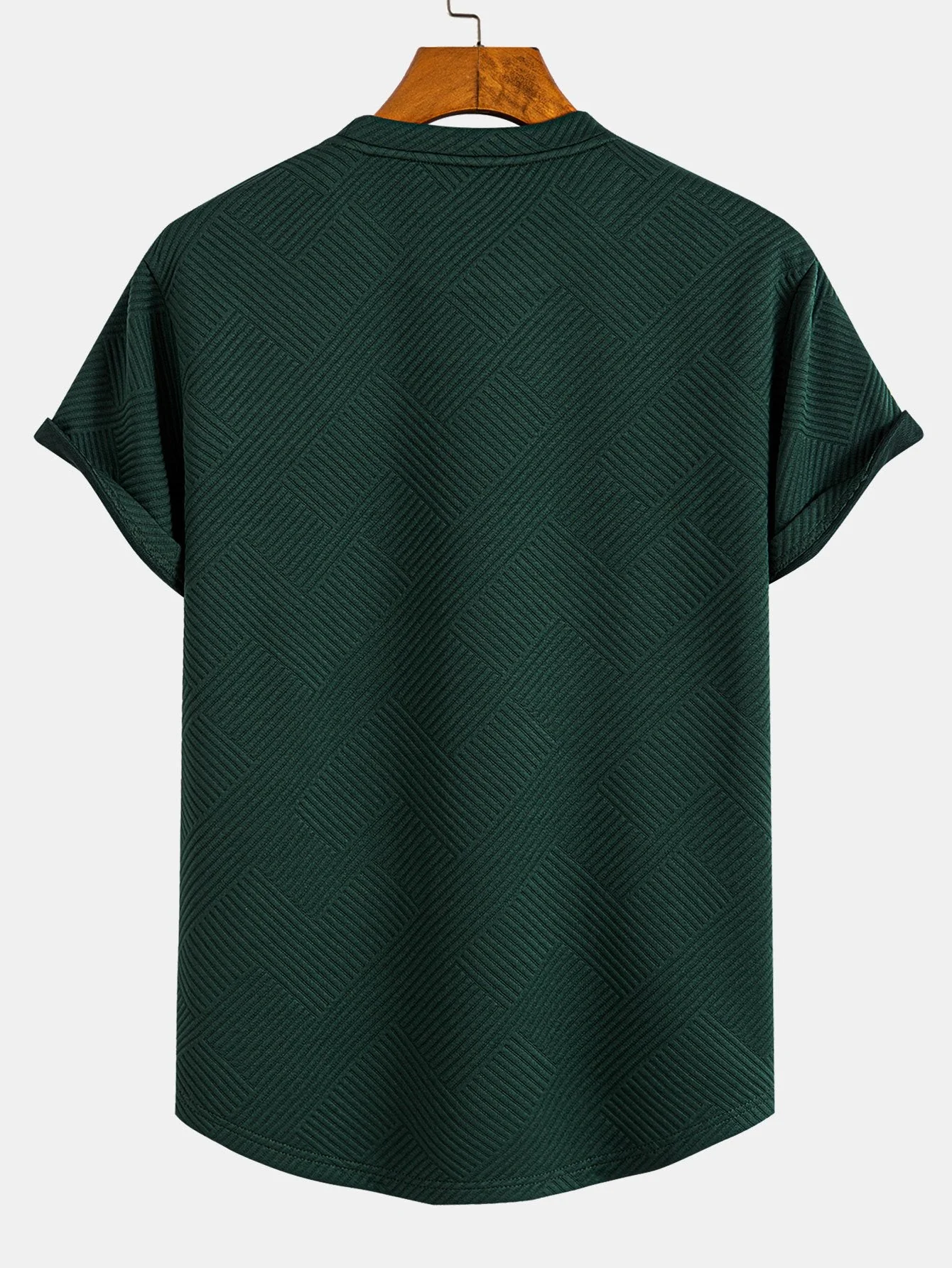 Zacarías® | Short Sleeve Stripe Jacquard Arc Hem T-Shirt - Image 2