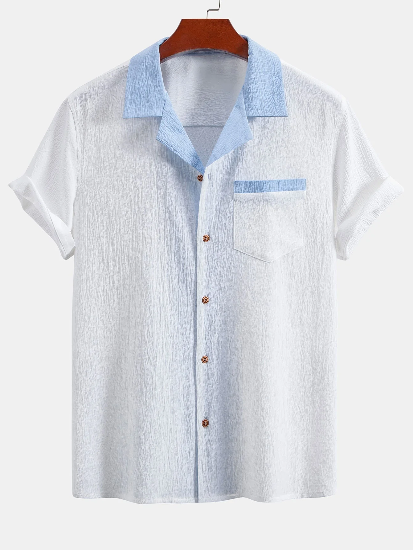 Zacarías® | Textured Contrast Cuban Shirt - Image 5