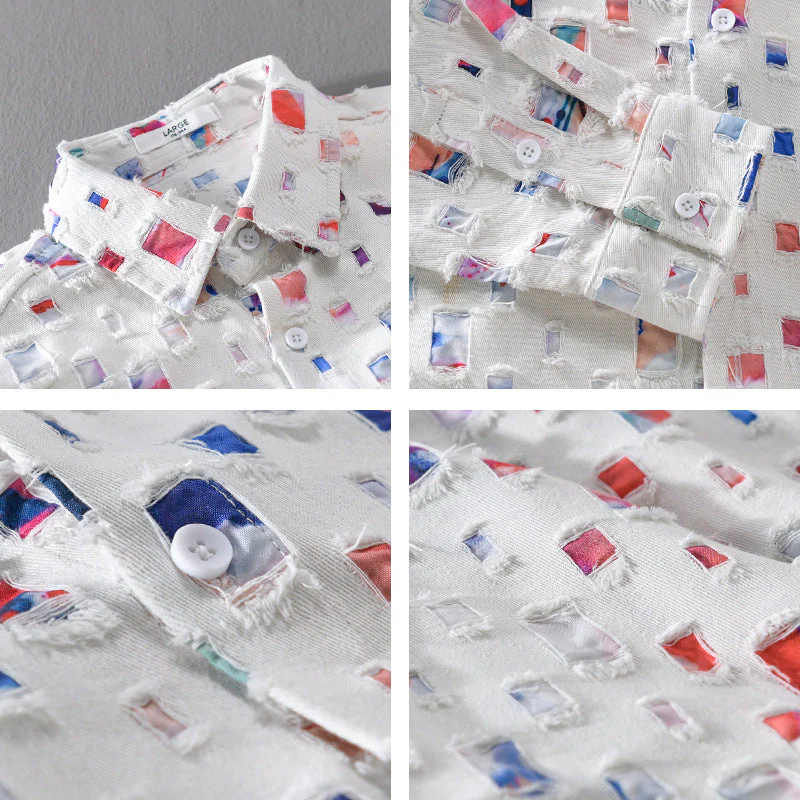 Zaccheaus® | Artistic Shirt With Mosaic Design - Image 5