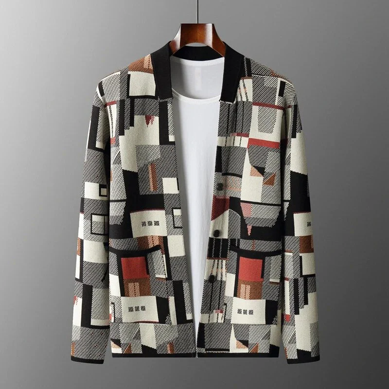 Zach® | Abstract Knitted Cardigan - Image 8
