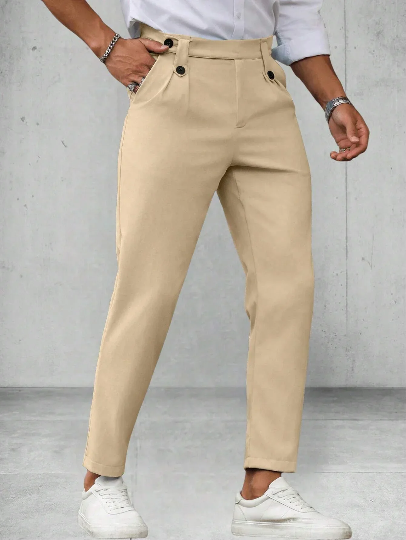 Zackary® | Casual Men's Trousers In Solid Color - Image 5