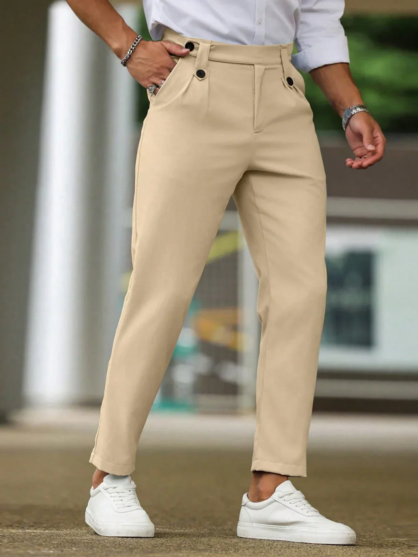 Zackary® | Casual Men's Trousers In Solid Color - Image 6