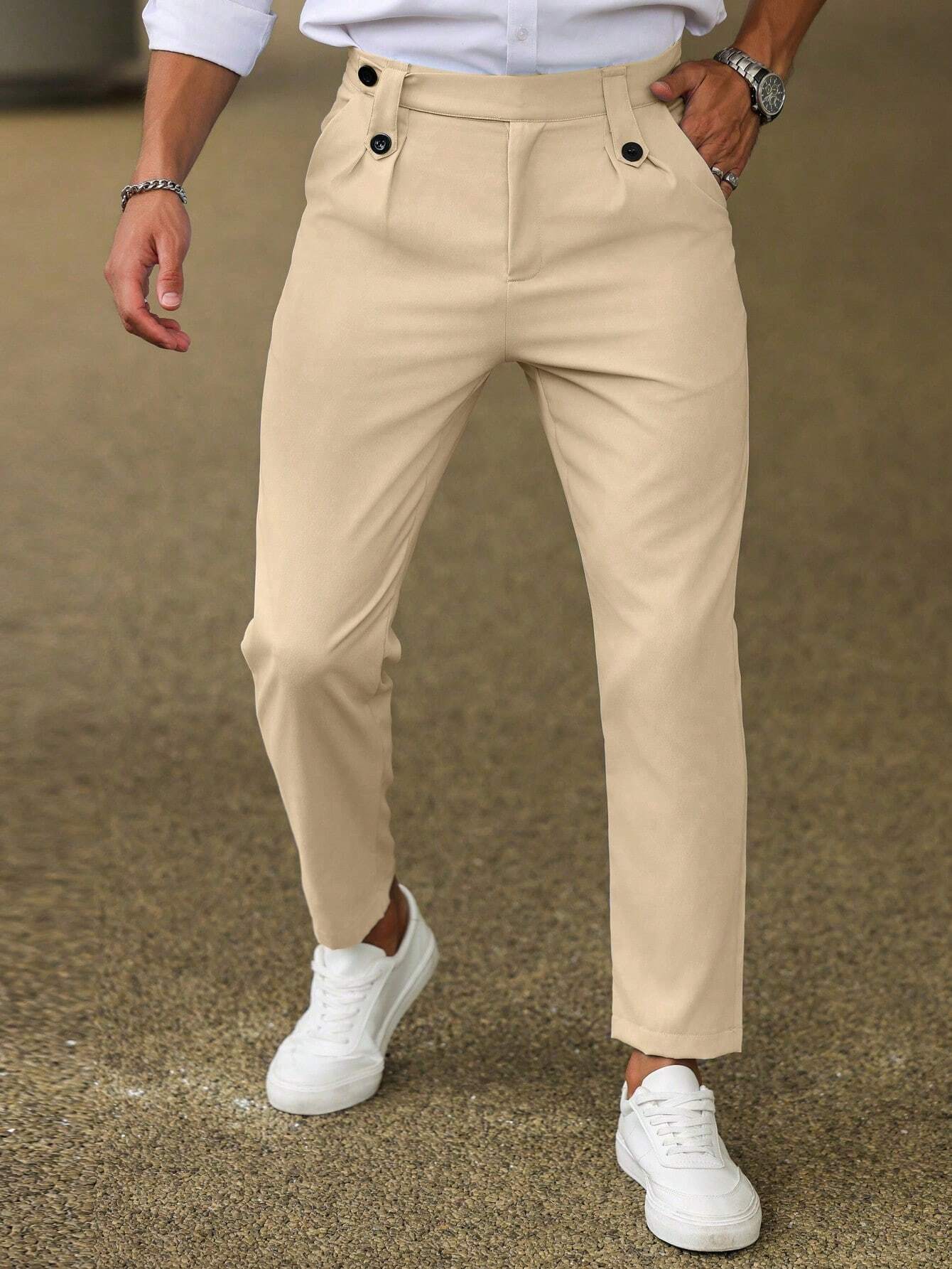 Zackary® | Casual Men's Trousers In Solid Color - Image 7