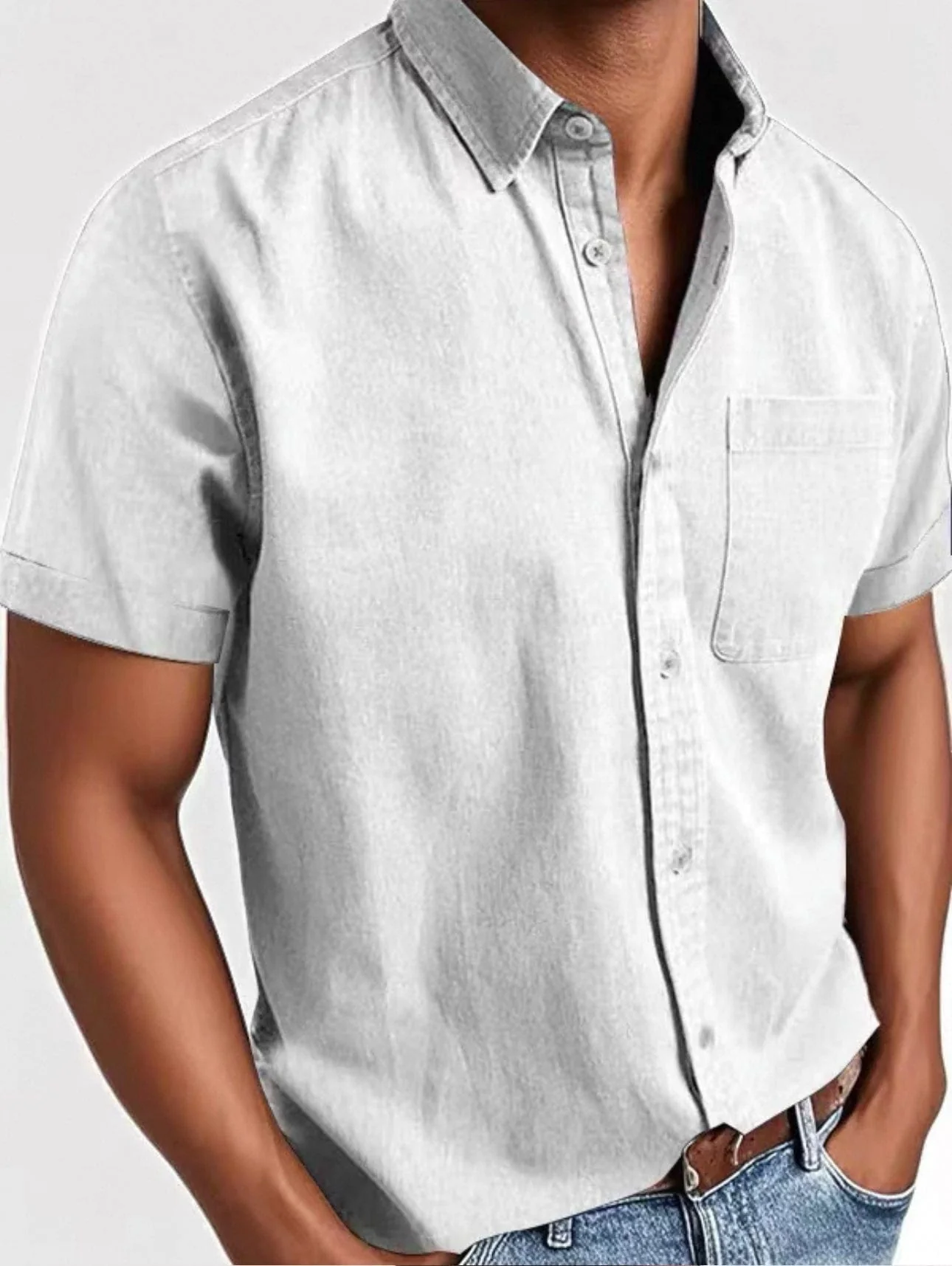 Zackary | Elegant Short Sleeved Shirt - Image 11