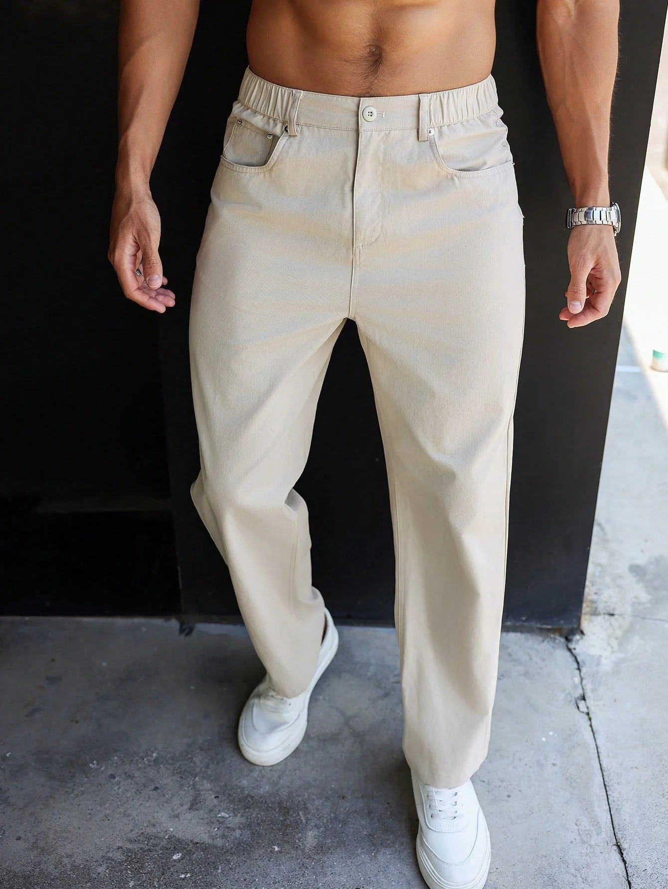 Zackery® | Plain Straight Leg Trousers for Men - Image 9