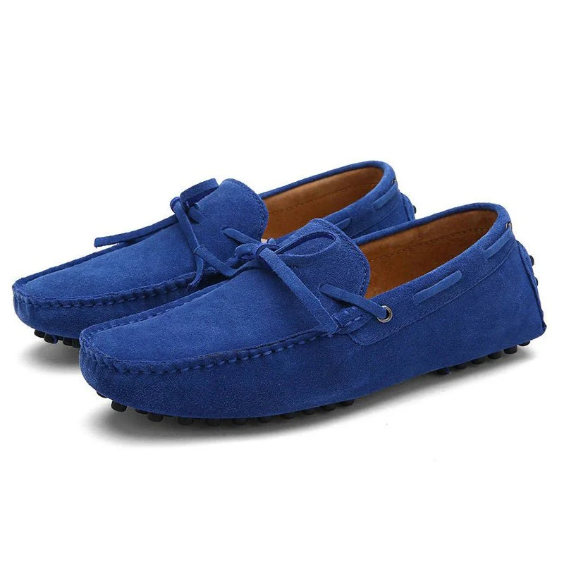 Zadoc® | Royal Blue Suede Loafer With Lace - Image 2