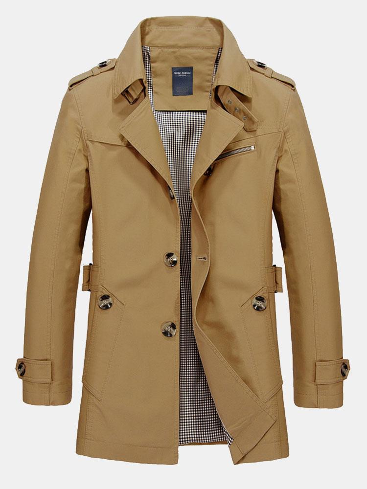 Zane | Long Line Chino Coat - Image 2