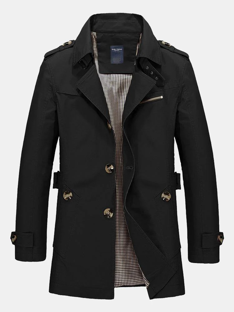 Zane | Long Line Chino Coat - Image 3