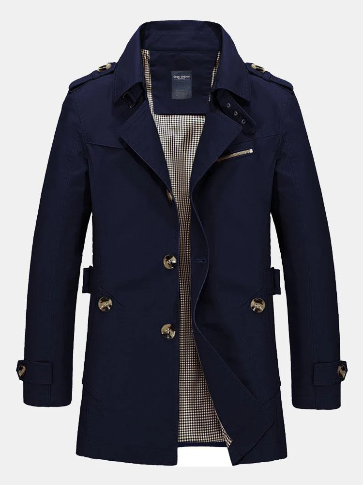 Zane | Long Line Chino Coat - Image 4