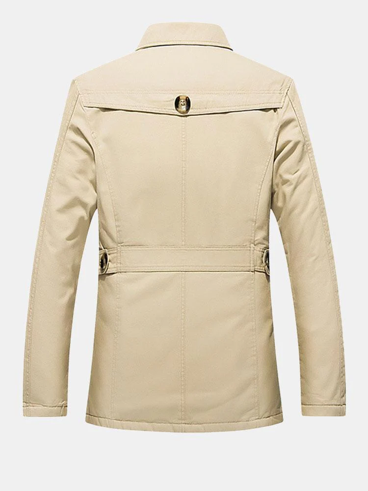 Zane | Long Line Chino Coat - Image 5
