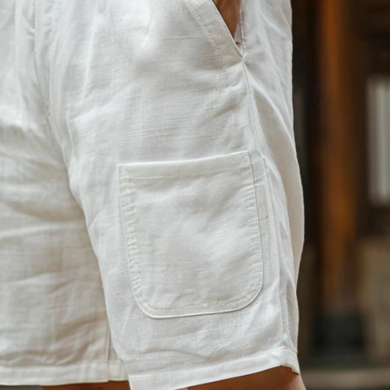 Zane | Men'S Casual Cotton And Linen Multi-Pocket Beach Shorts - Image 2