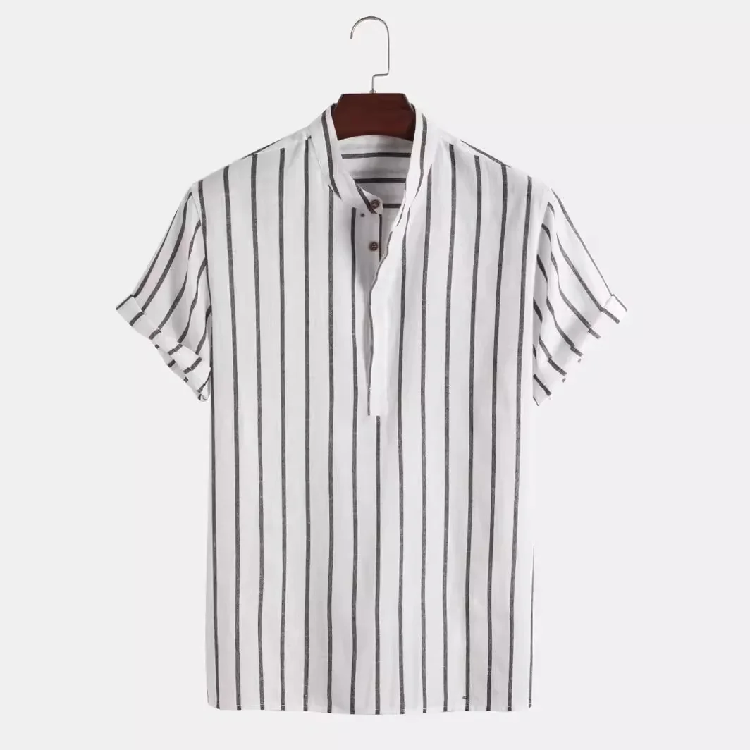 Zavier | Elegant Short Sleeved Striped Shirt - Image 2