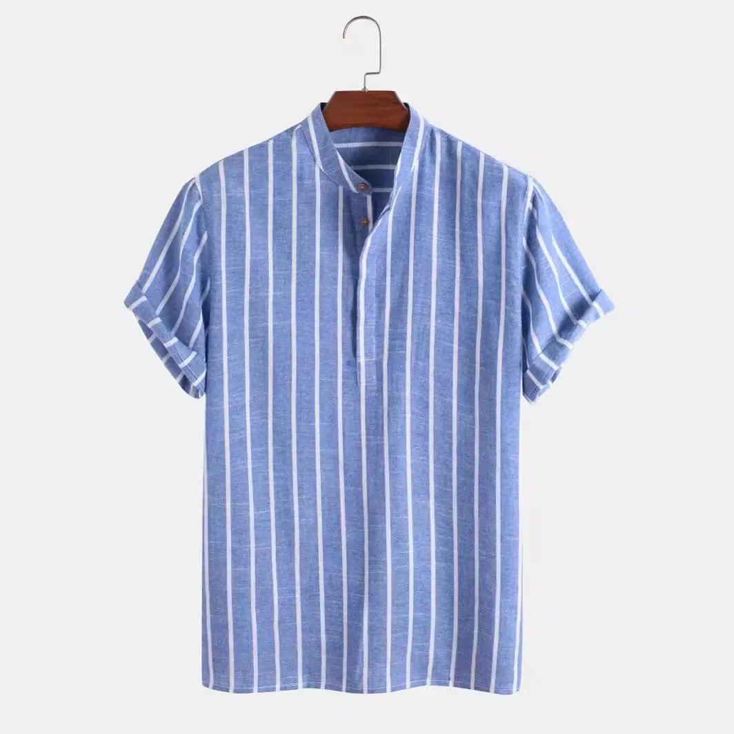 Zavier | Elegant Short Sleeved Striped Shirt - Image 3