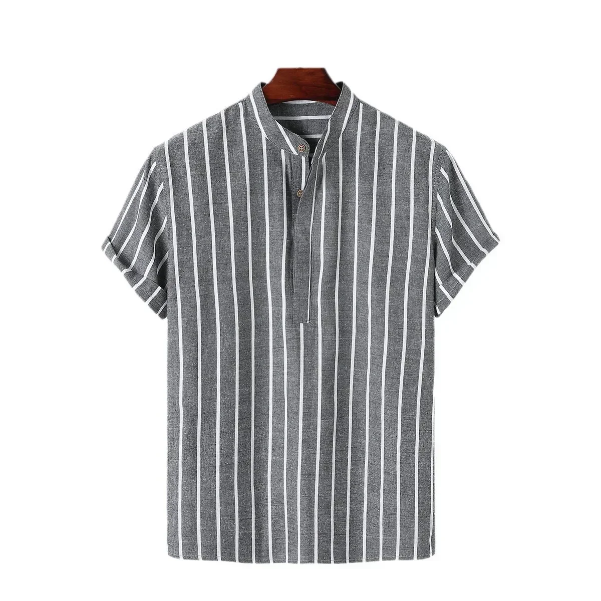 Zavier | Elegant Short Sleeved Striped Shirt - Image 5