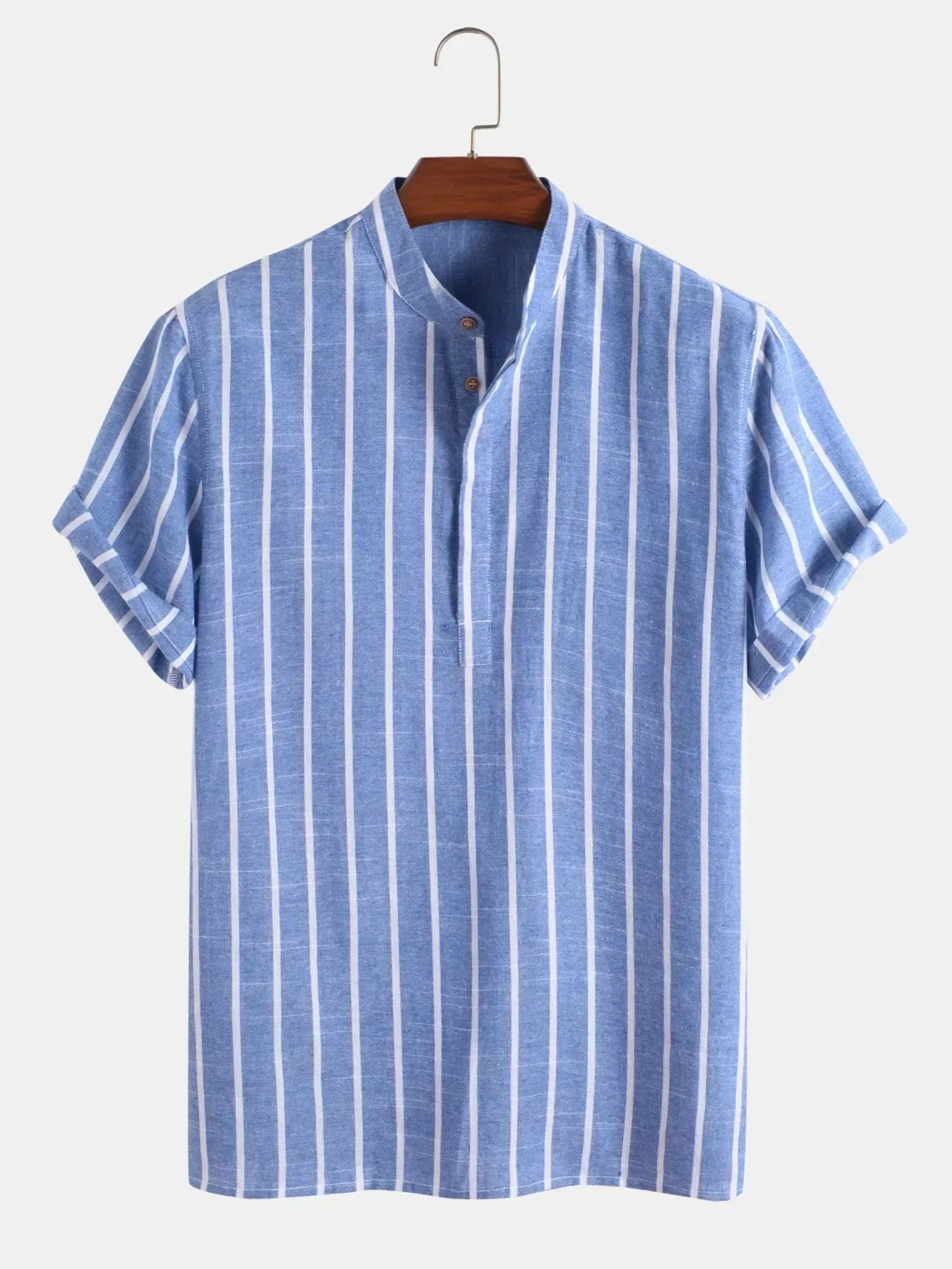 Zavier | Elegant Short Sleeved Striped Shirt - Image 6