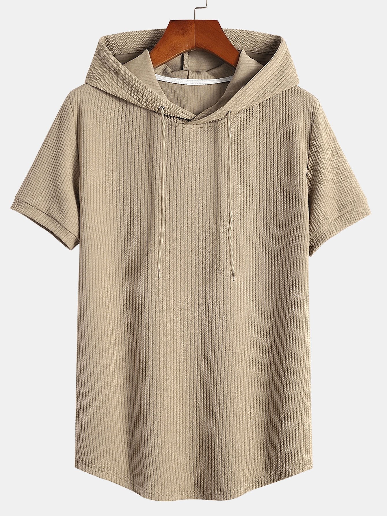 Zenón® | Muscle Fit Ribbed Hooded T-Shirt - Image 3