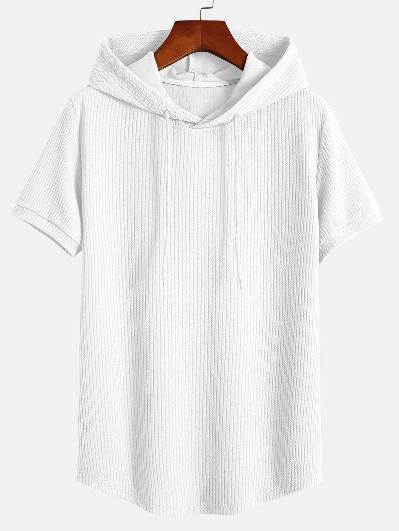 Zenón® | Muscle Fit Ribbed Hooded T-Shirt - Image 4