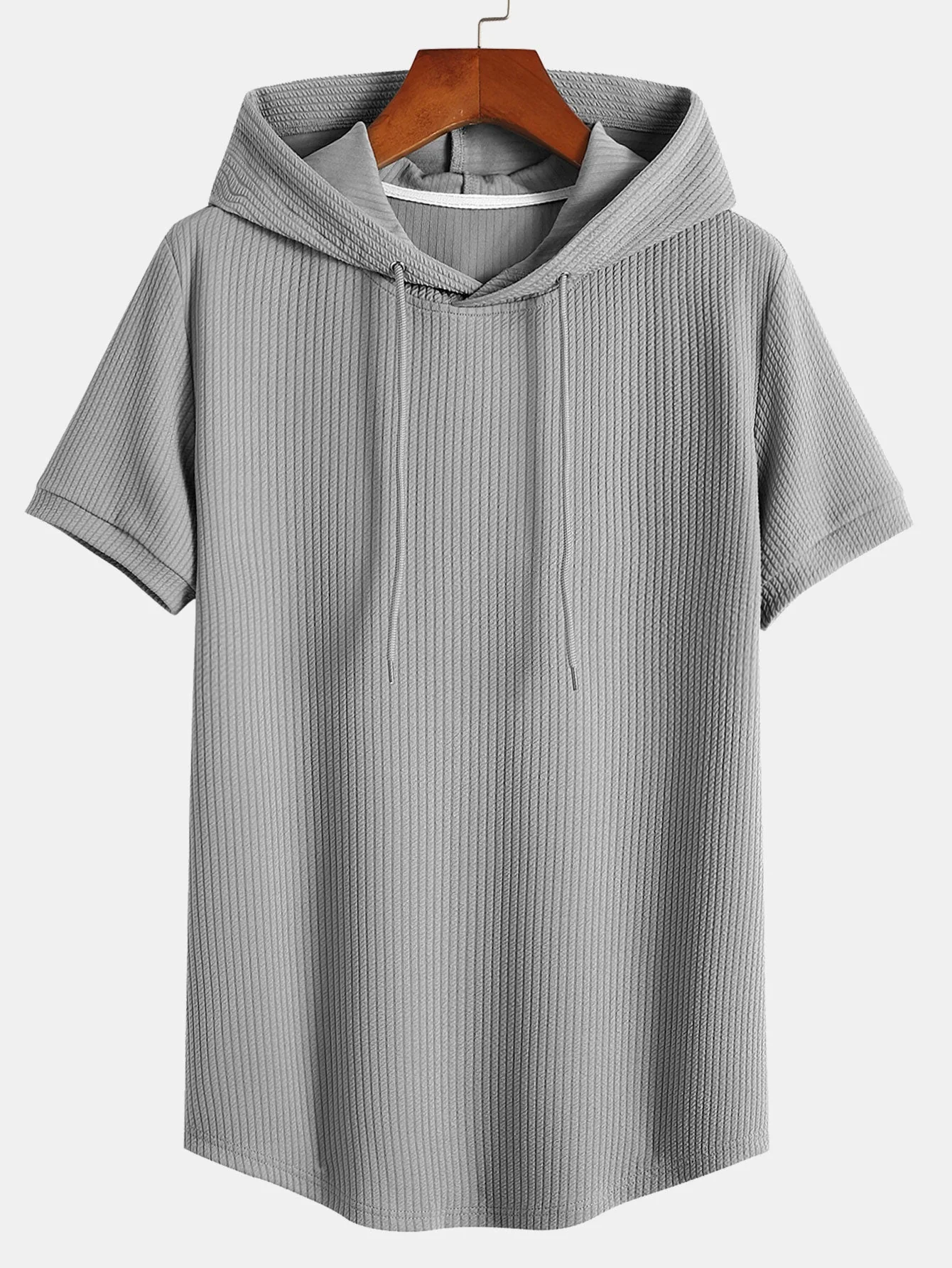 Zenón® | Muscle Fit Ribbed Hooded T-Shirt - Image 5