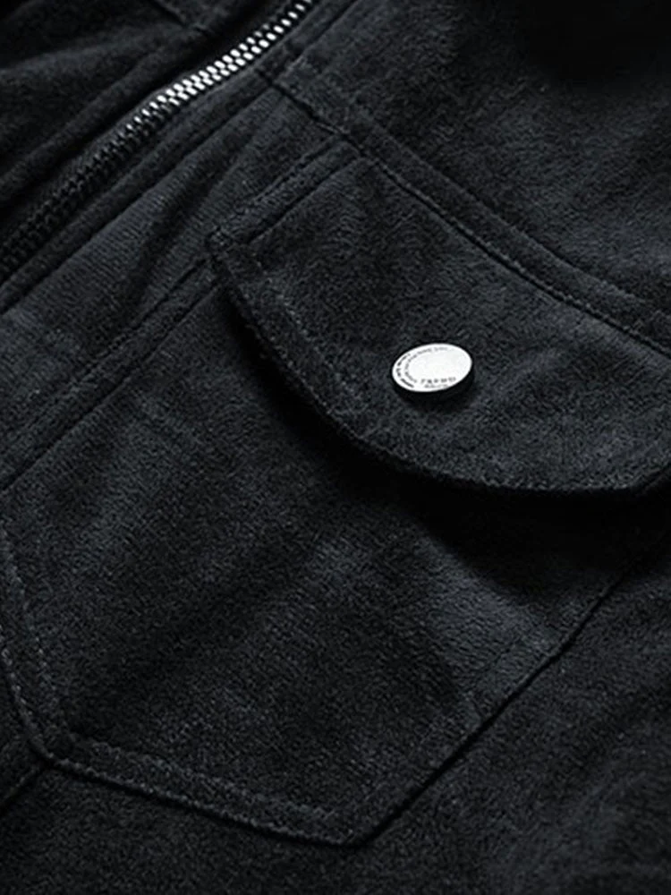 Zephyr | Regular Fit Teddy Lined Faux Suede Jacket - Image 11