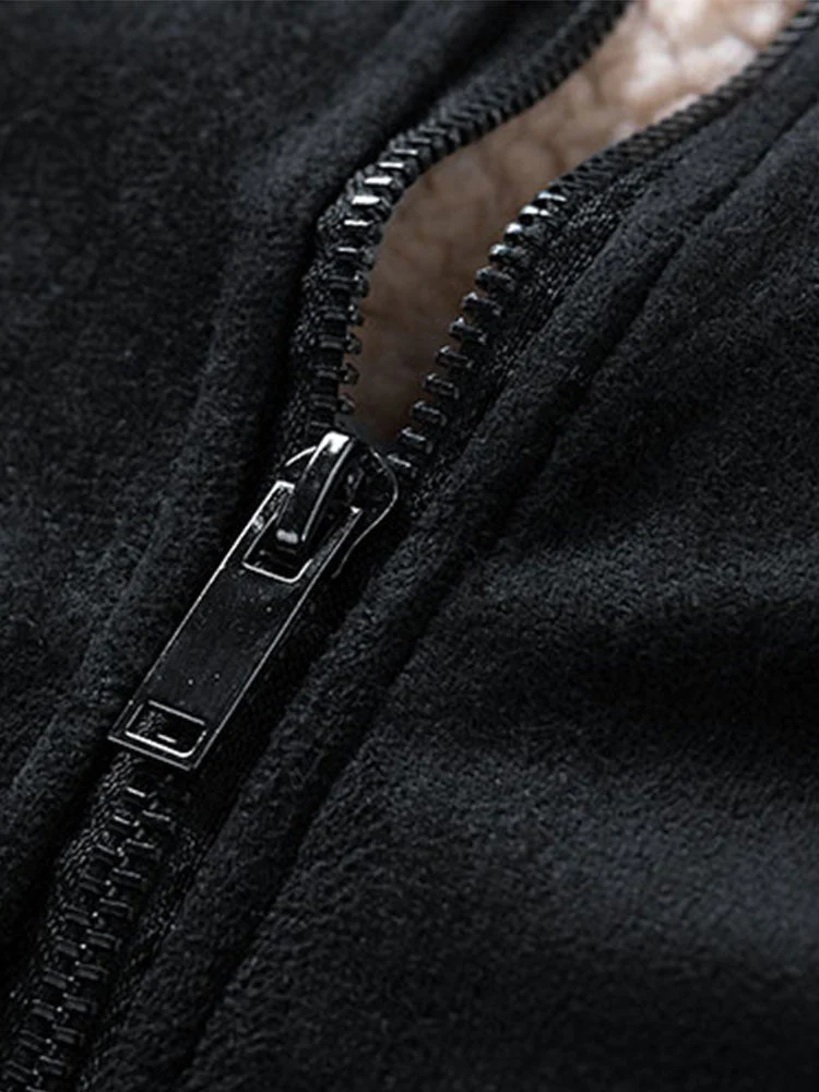 Zephyr | Regular Fit Teddy Lined Faux Suede Jacket - Image 2