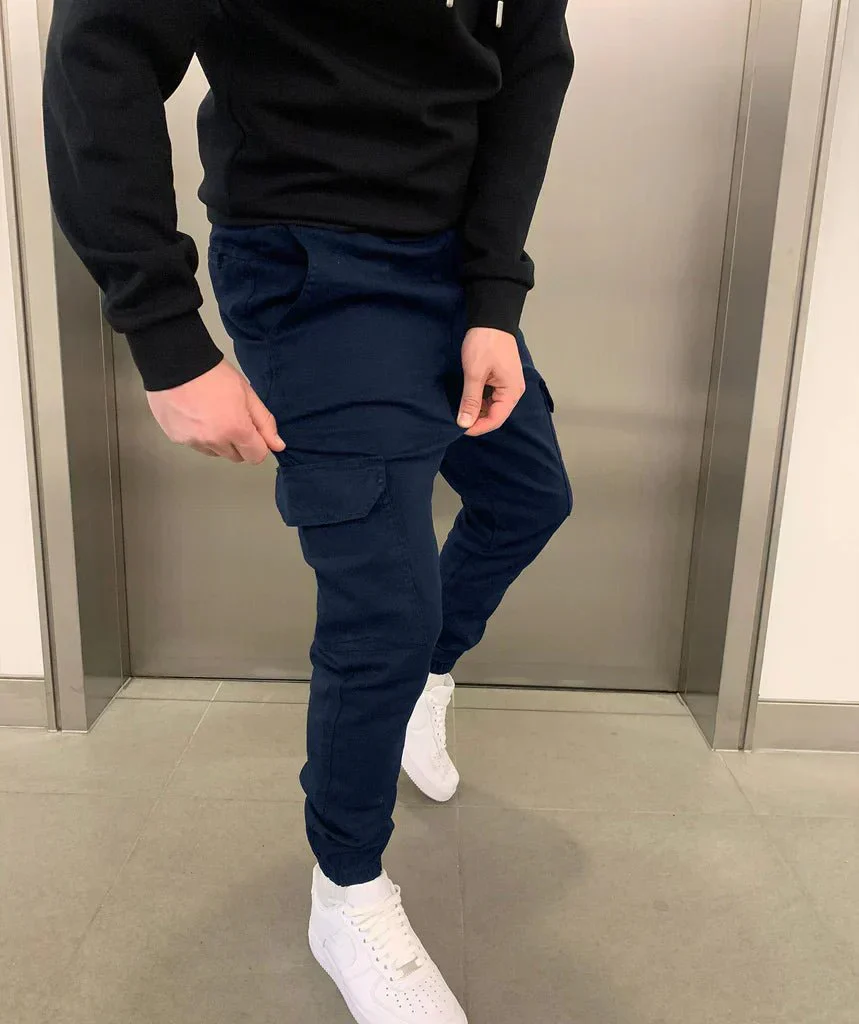 Zion® | Men’s Cargo Trousers With Drawstring Waist - Image 10