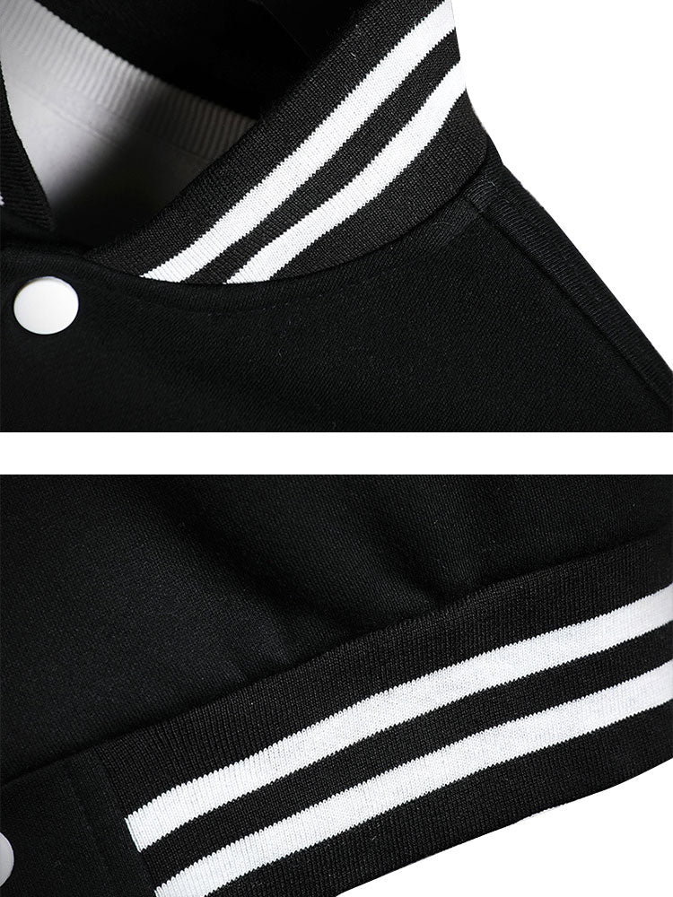 Zion | Contrast Baseball Jacket Without Hoodie - Image 6