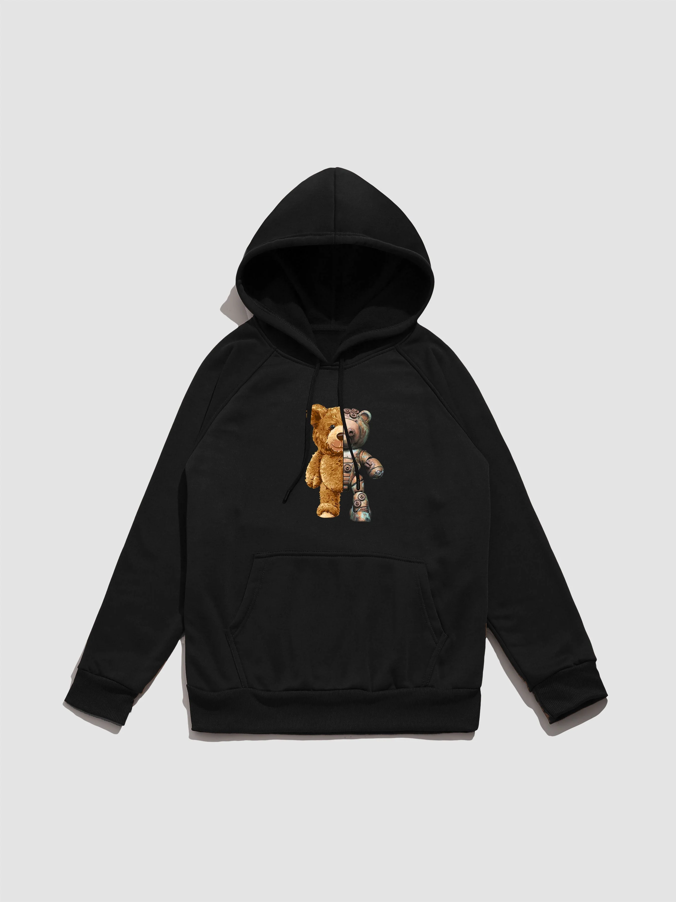 Zion | Robot Bear Graphic Print Hoodies - Image 2