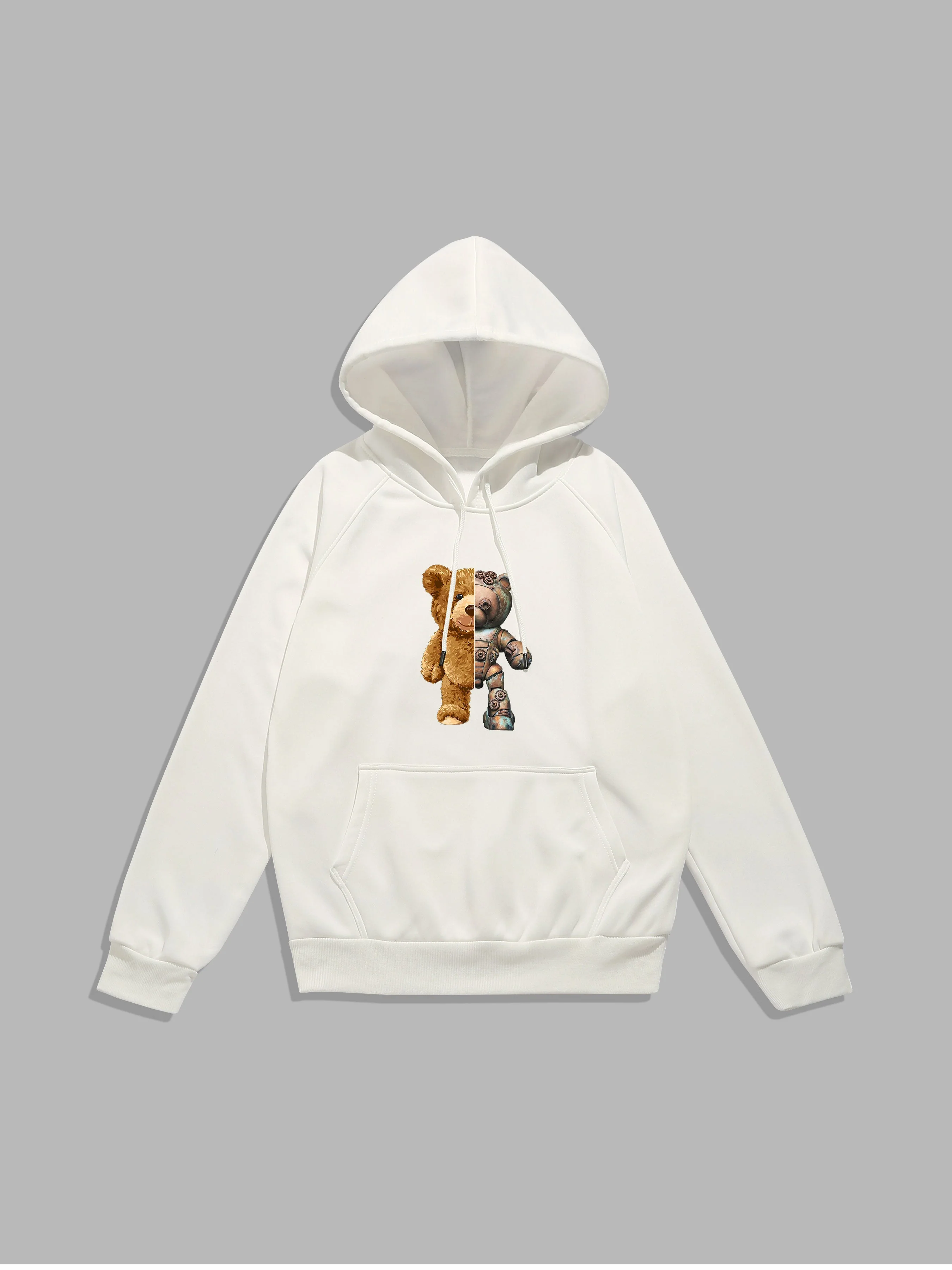 Zion | Robot Bear Graphic Print Hoodies - Image 4