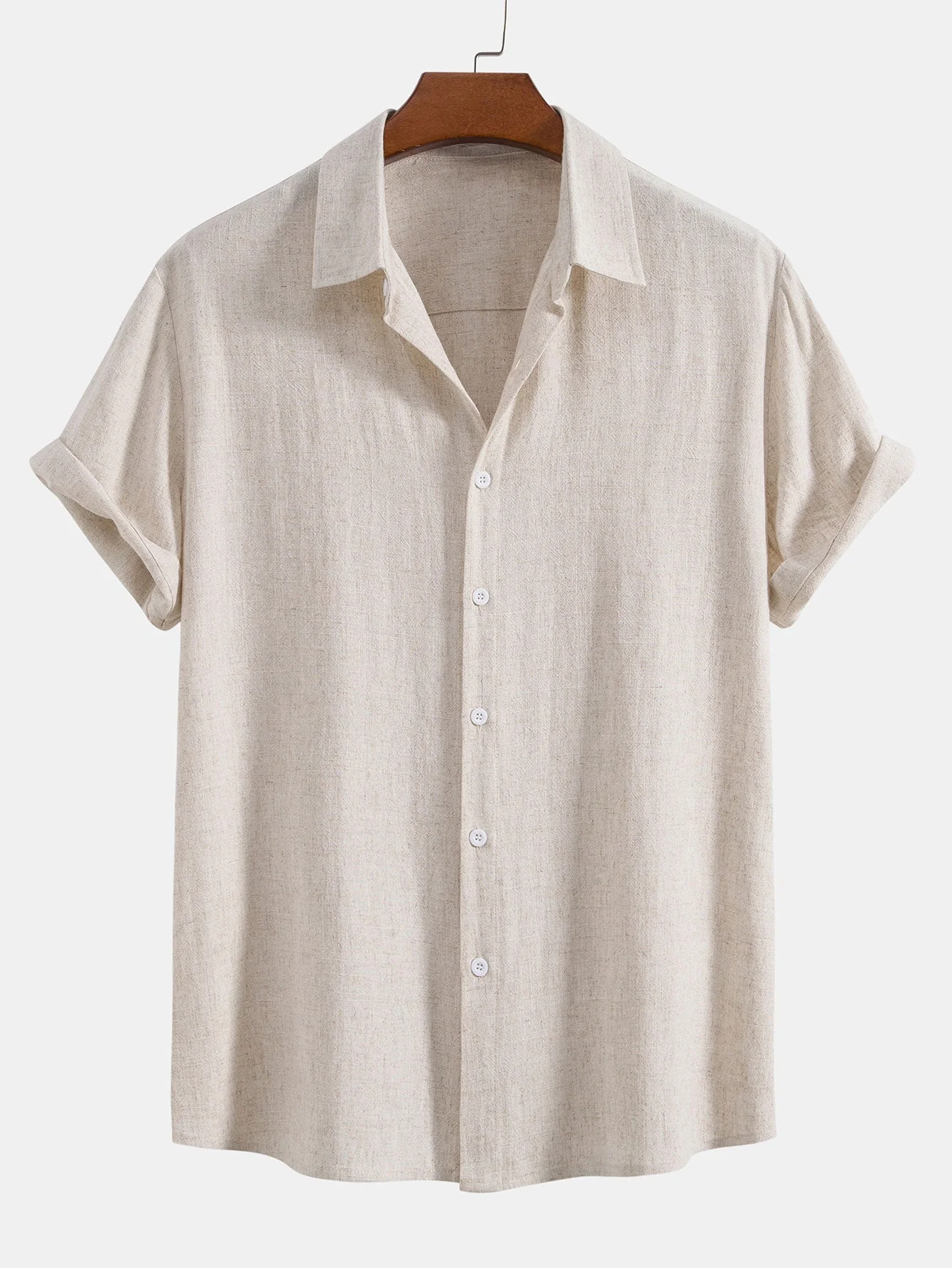 Zósimo® | Linen Rayon Blend Button Up Shirt & Straight Leg Linen Pants - Image 6